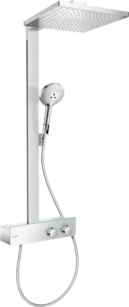 Hansgrohe Raindance E Showerpipe 300 duschsystem med ShowerTablet 350, 1 stråltyp, krom